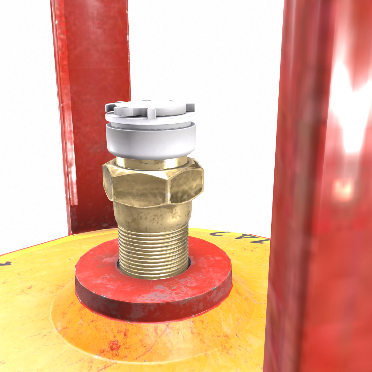 Bharat Gas Cylinder Low Poly Low-poly 3D model_14