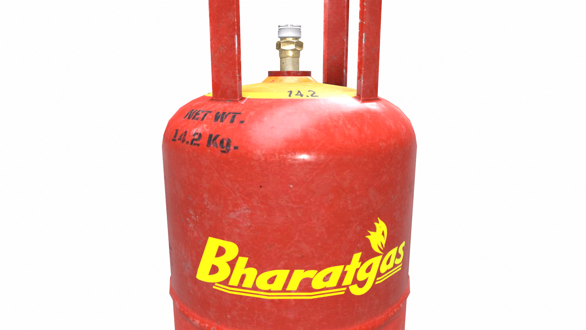 Bharat Gas Cylinder Low Poly Low-poly 3D model_18