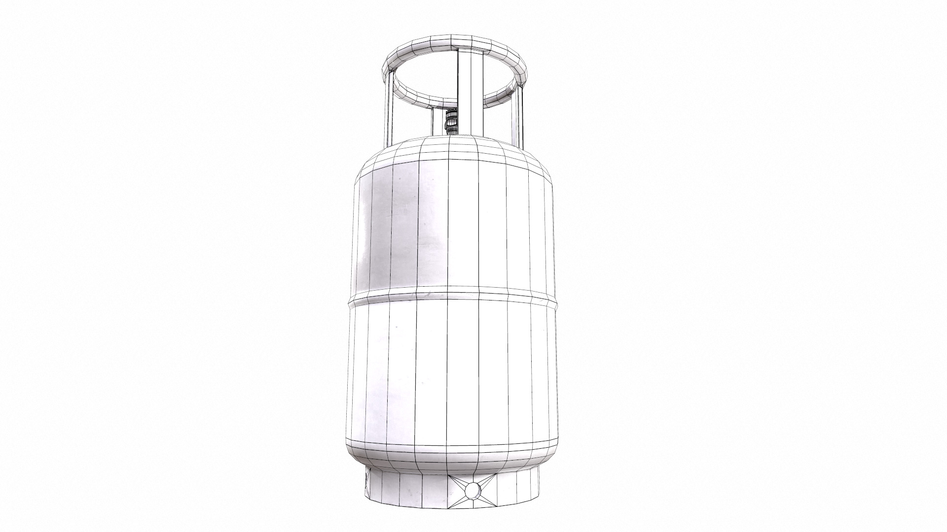 Bharat Gas Cylinder Low Poly Low-poly 3D model_37