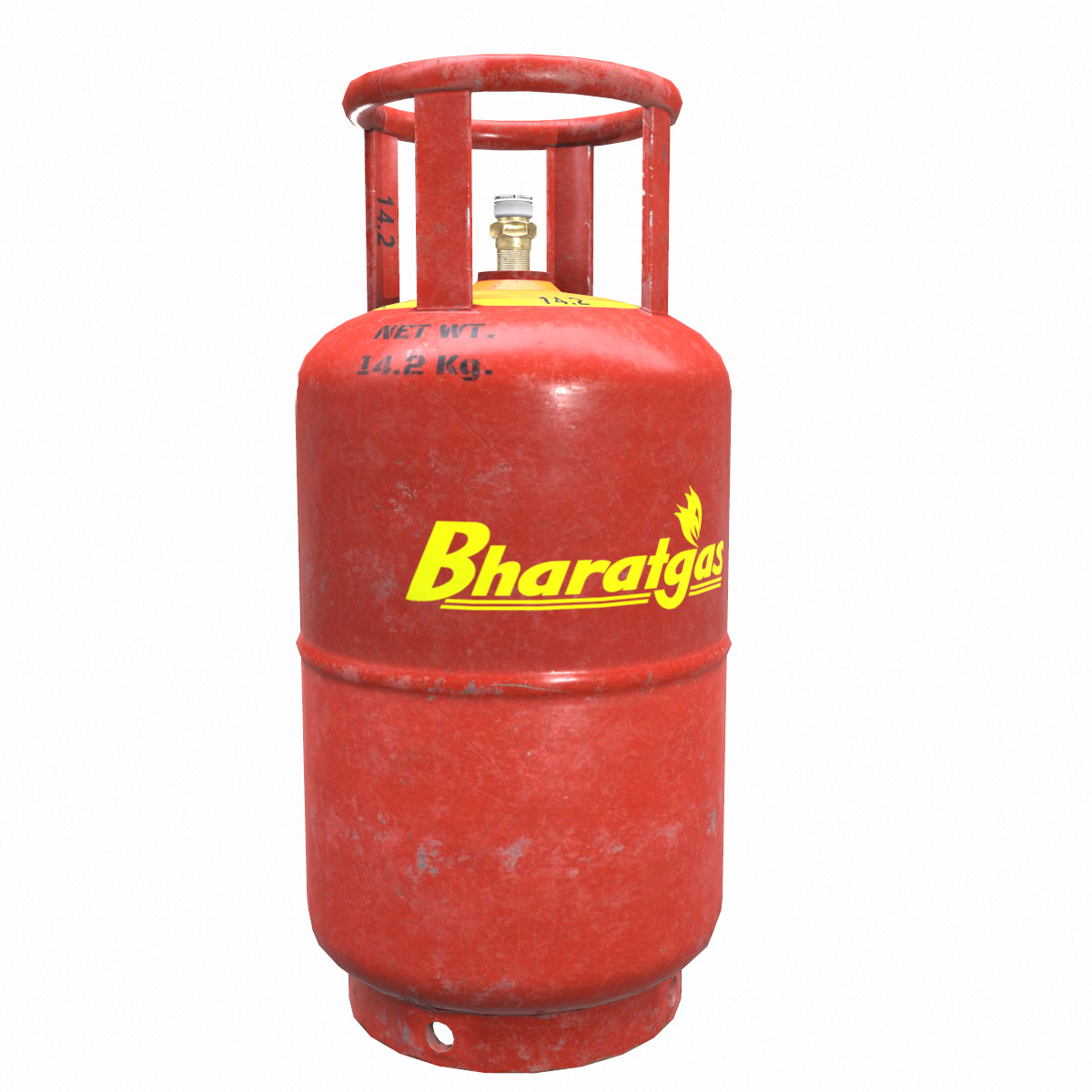Bharat Gas Cylinder Low Poly Low-poly 3D model_5