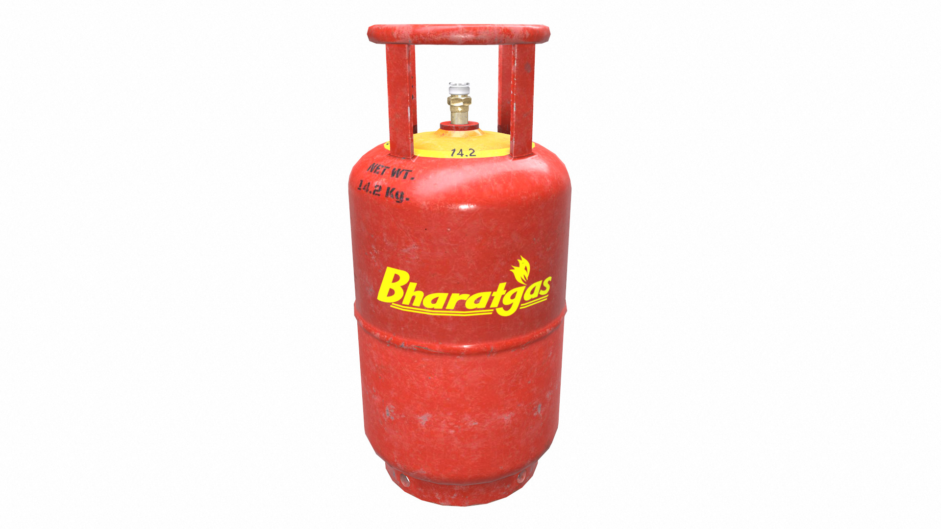 Bharat Gas Cylinder Low Poly Low-poly 3D model_27