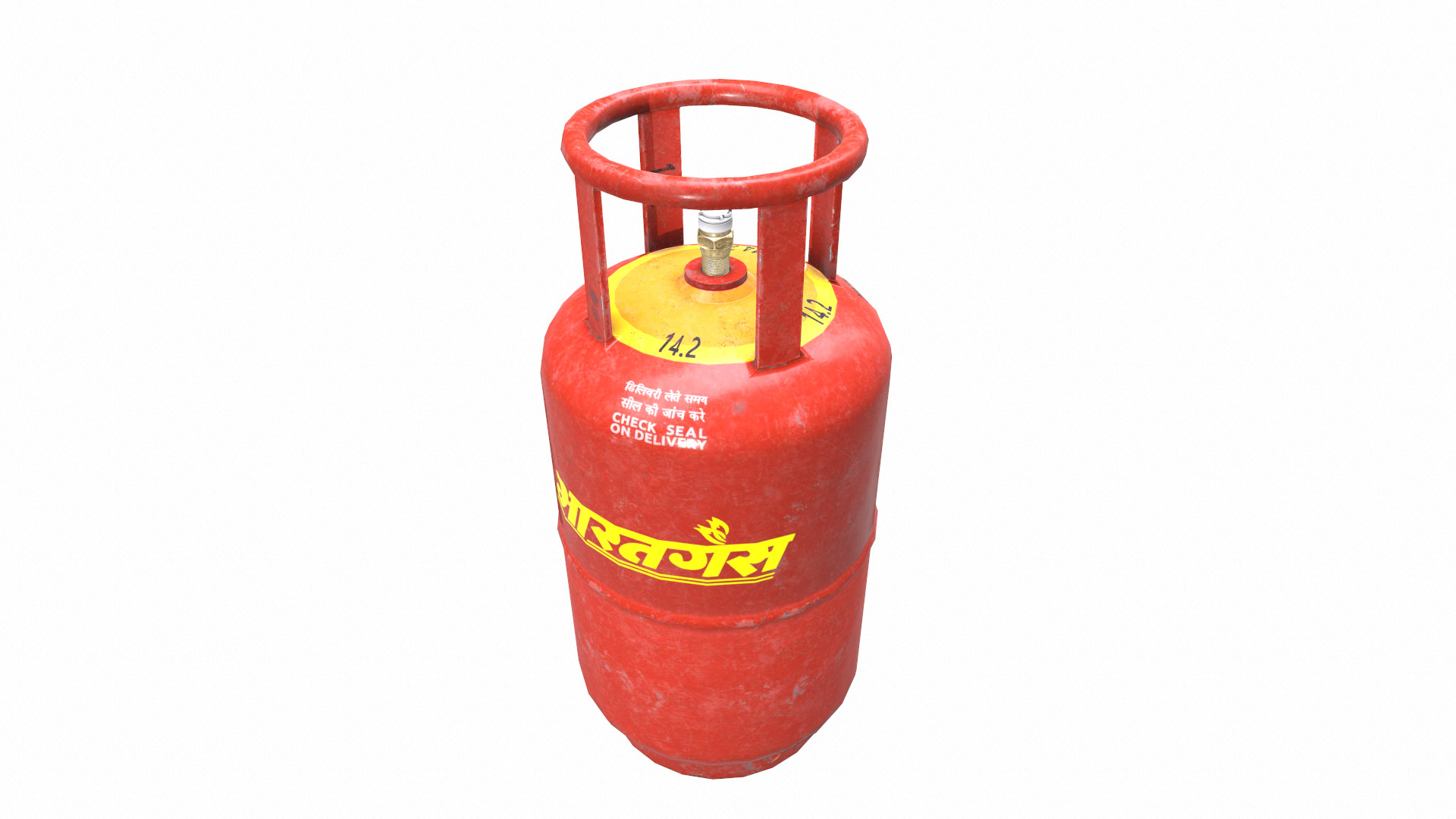 Bharat Gas Cylinder Low Poly Low-poly 3D model_20