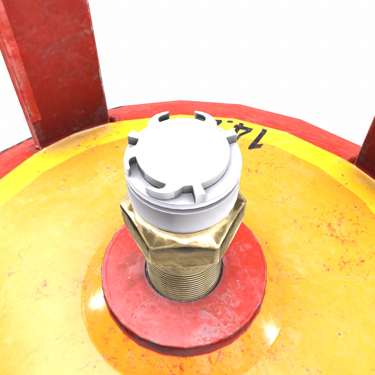 Bharat Gas Cylinder Low Poly Low-poly 3D model_15