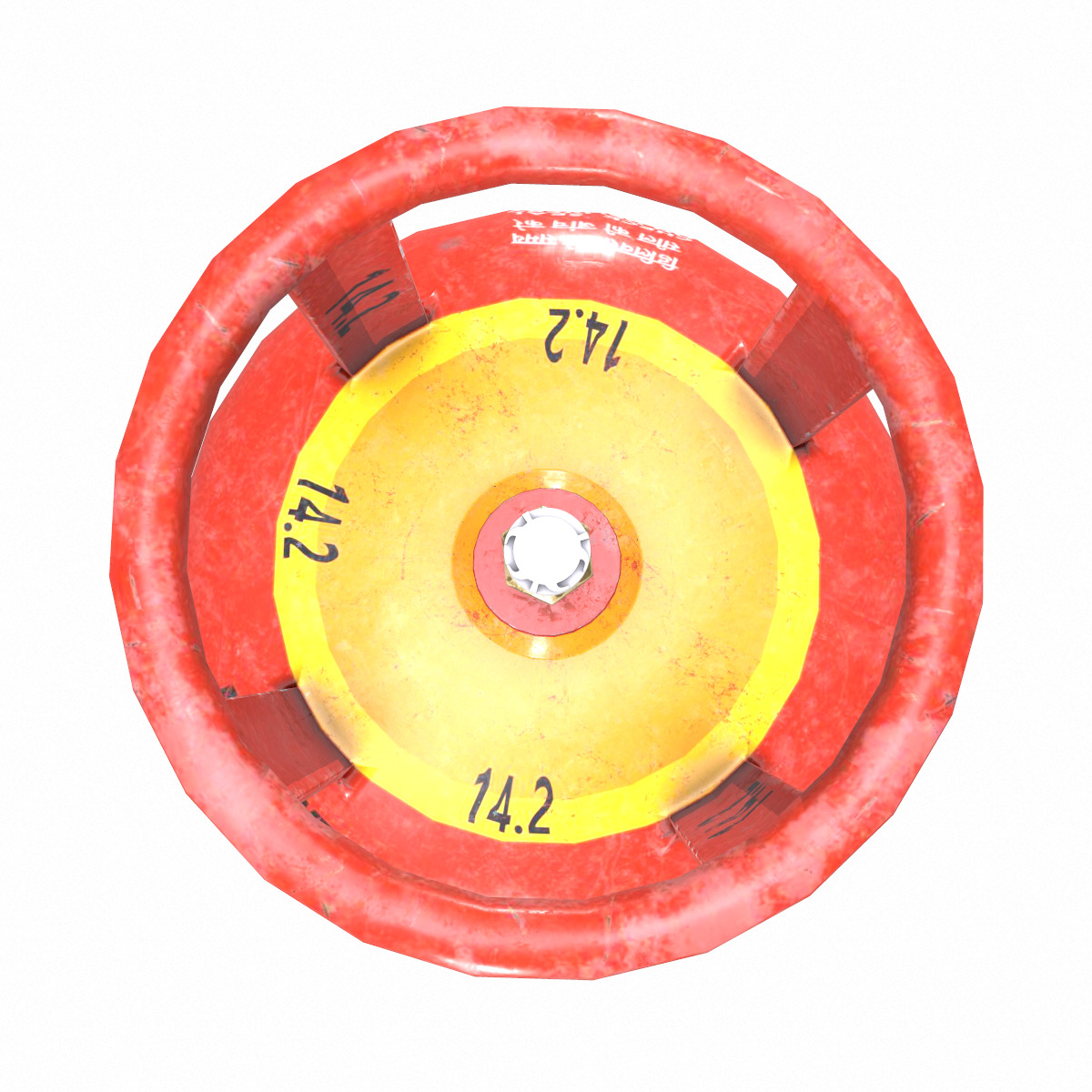 Bharat Gas Cylinder Low Poly Low-poly 3D model_12