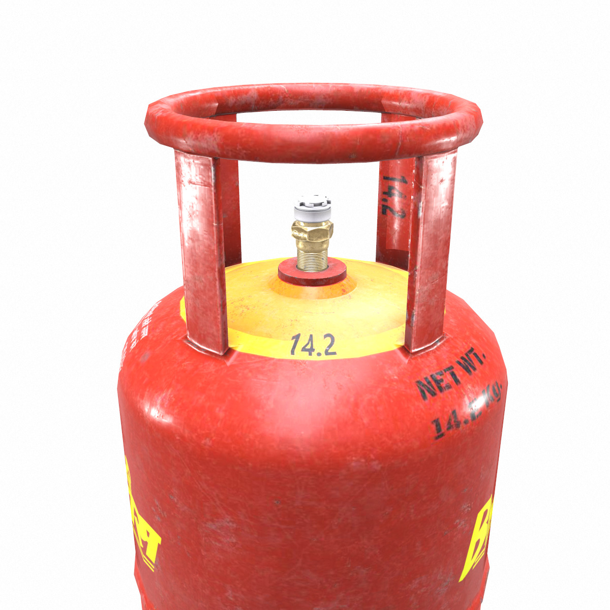 Bharat Gas Cylinder Low Poly Low-poly 3D model_4