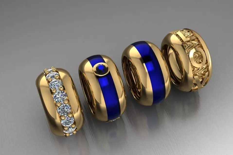 Charm Necklace Pendant 3D Model Collection 3D print model_12