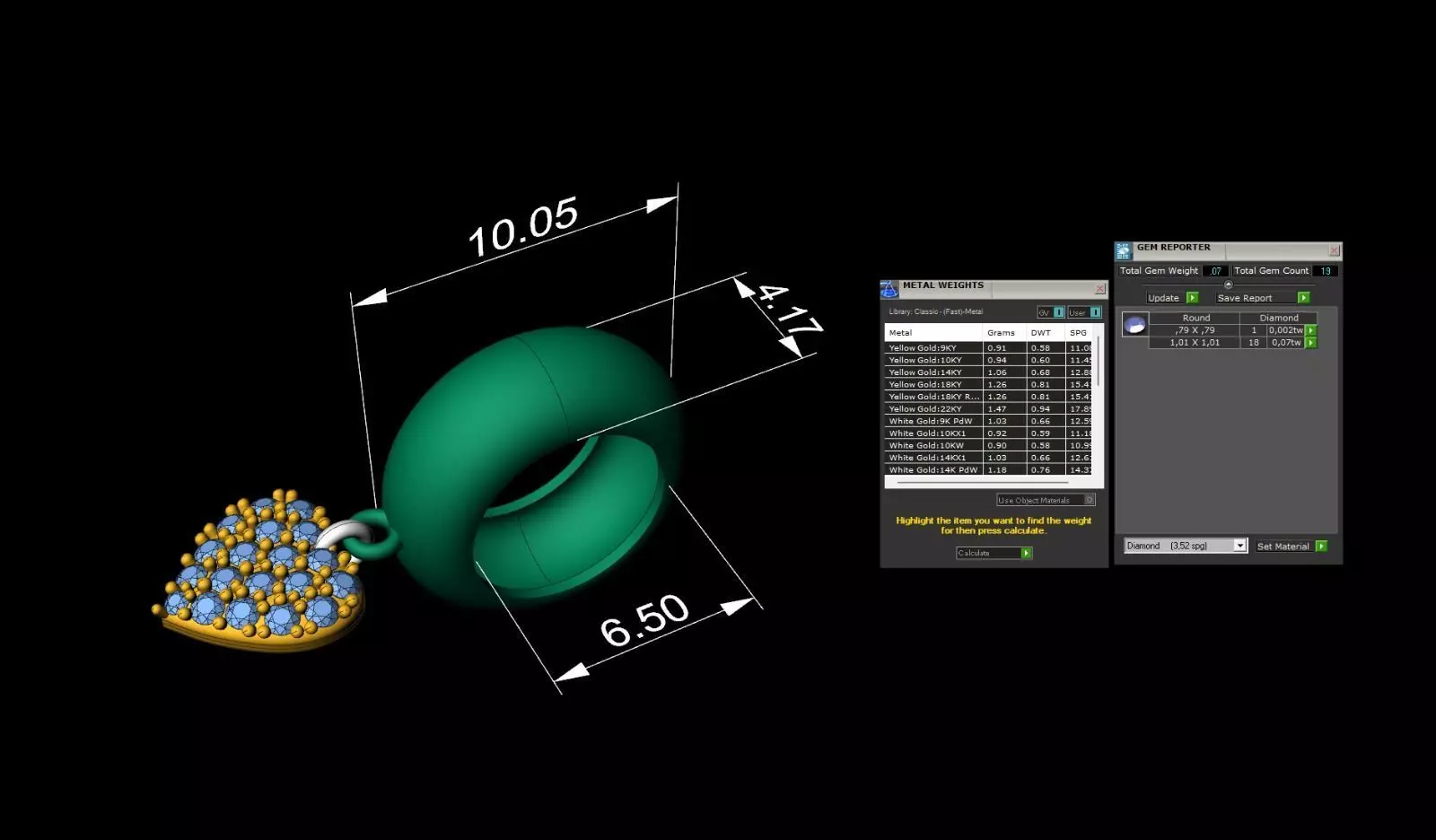 Charm Necklace Pendant 3D Model Collection 3D print model_2