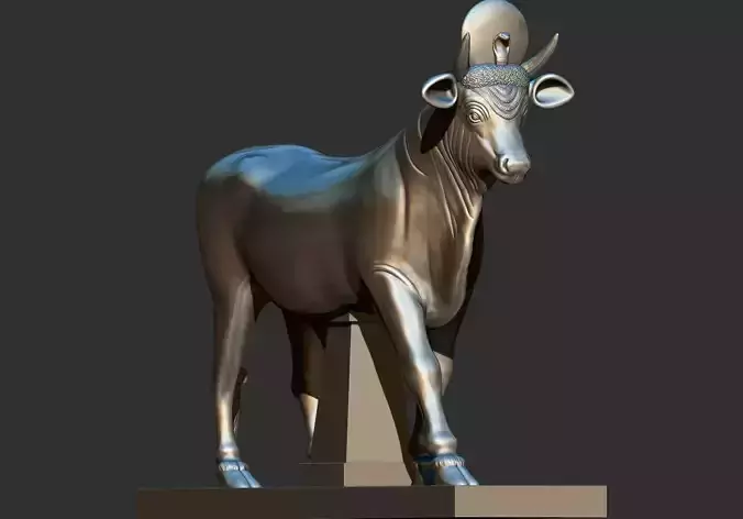Statue of Ancient Egyptian Gods Apis Serapis Bull God 3d  model