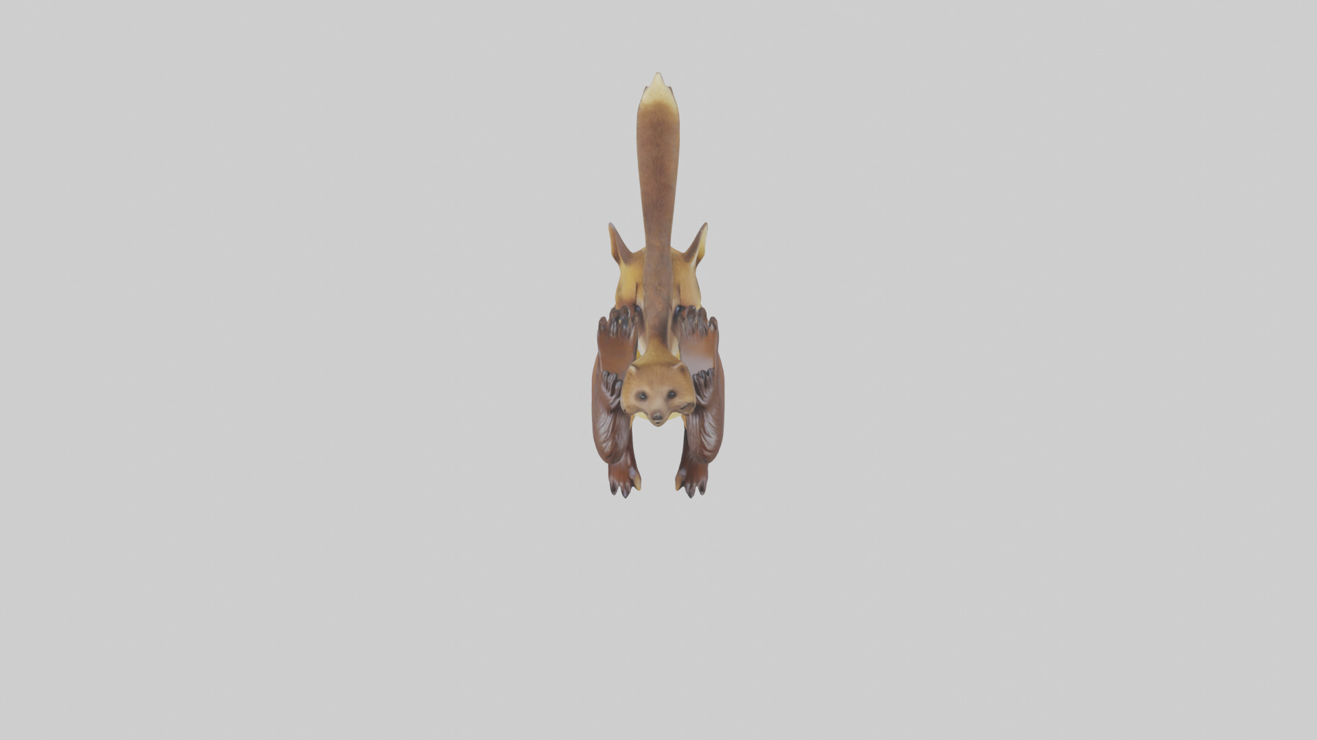 Pine Marten climbing model Low-poly 3D model_16