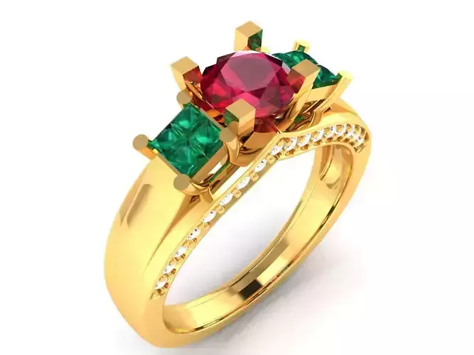 Women Ring  Render 3dm STL OBJ FBX Details