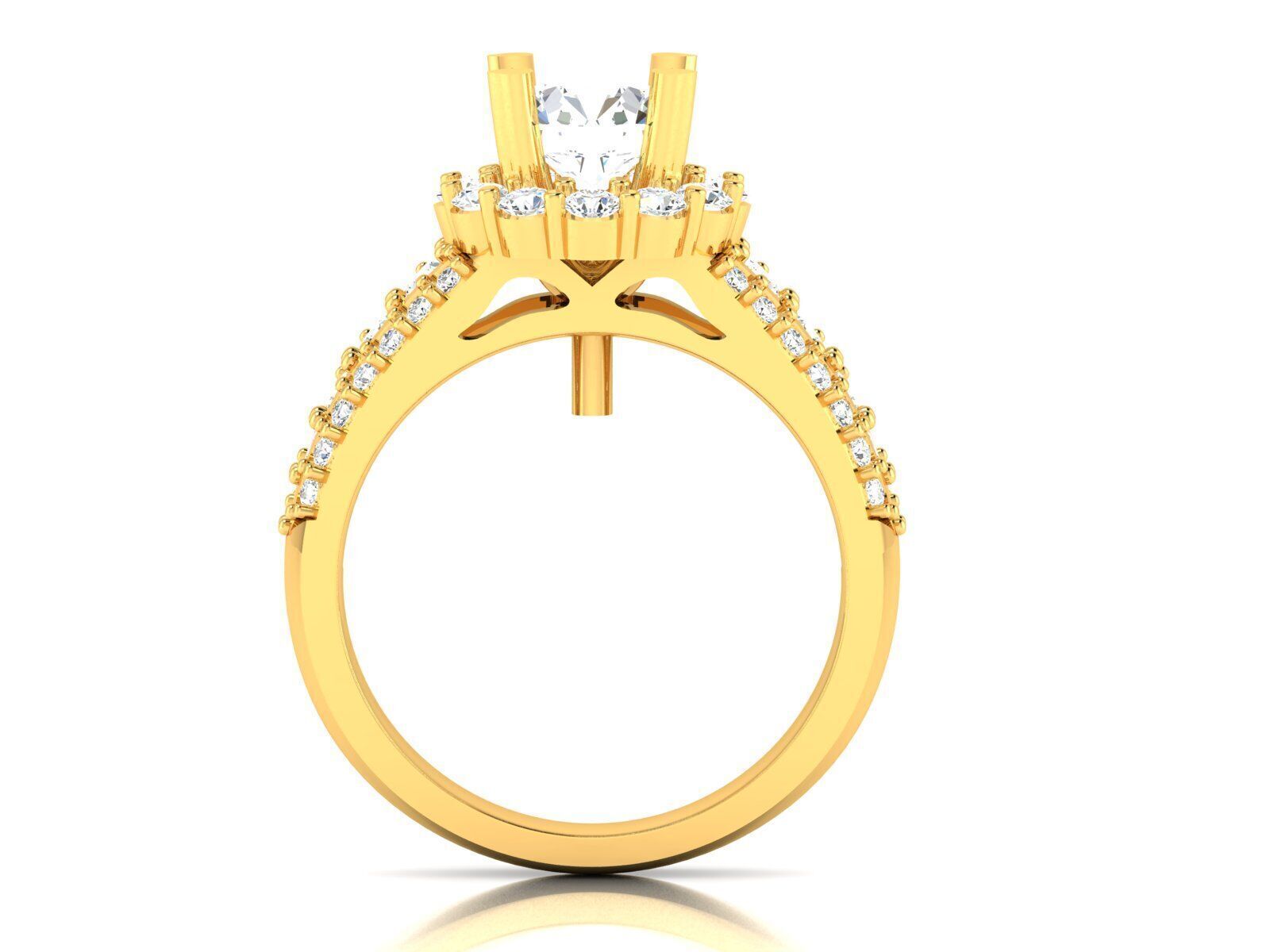 Women Ring Render 3dm STL OBJ FBX Details 3D print model_1