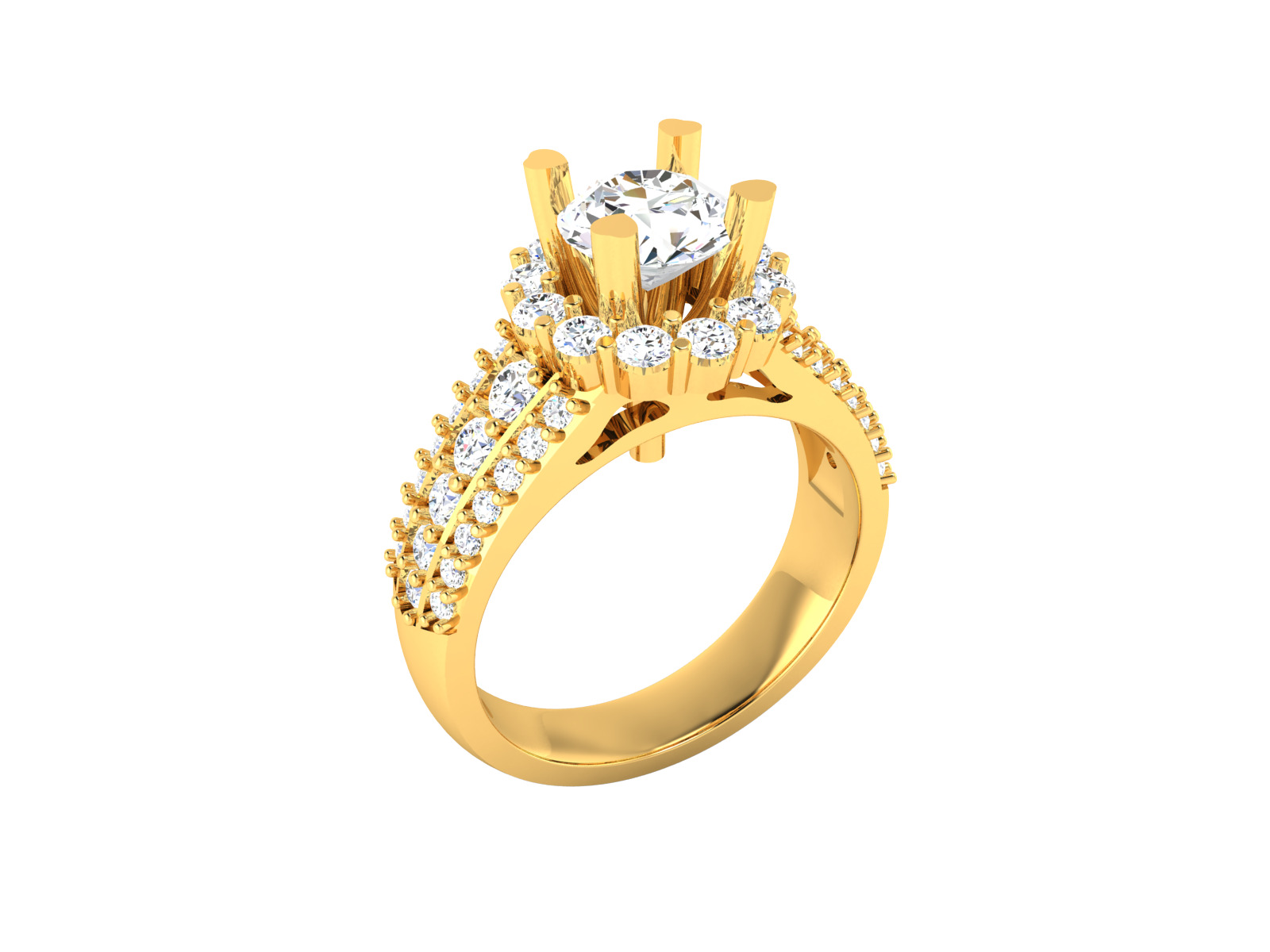 Women Ring Render 3dm STL OBJ FBX Details 3D print model_6