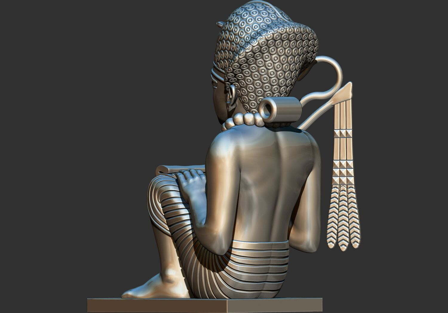 Tutankhamun Gold Pendant of Amenhotep III 3d printable model 3D print model_5