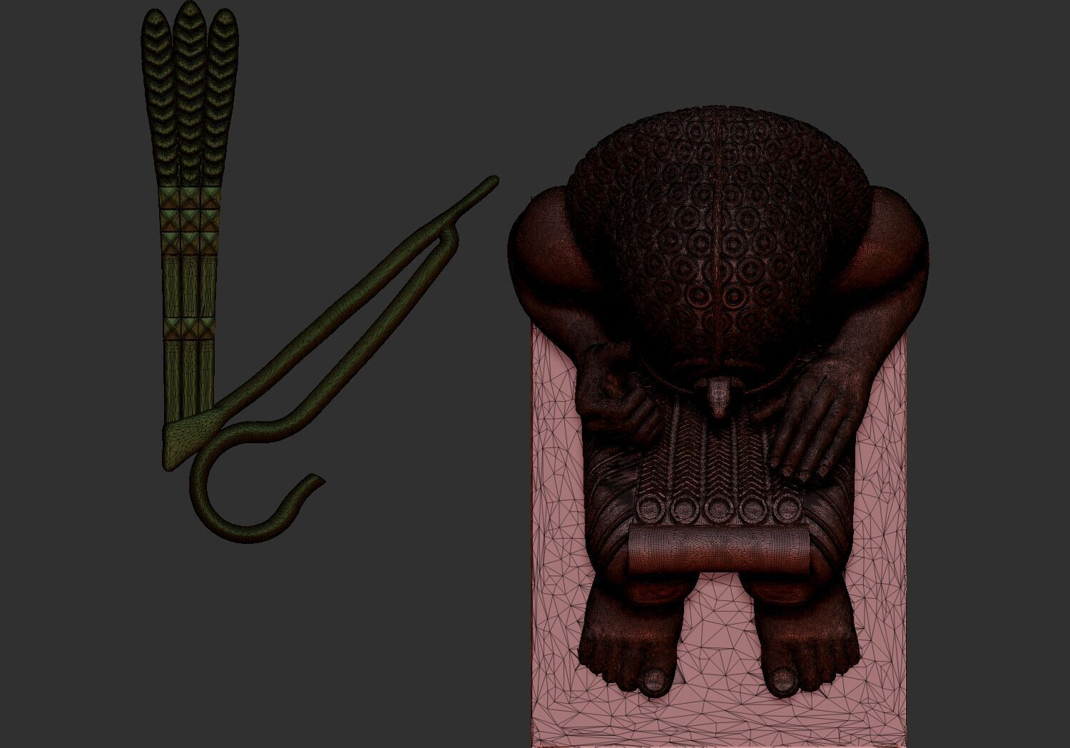 Tutankhamun Gold Pendant of Amenhotep III 3d printable model 3D print model_10