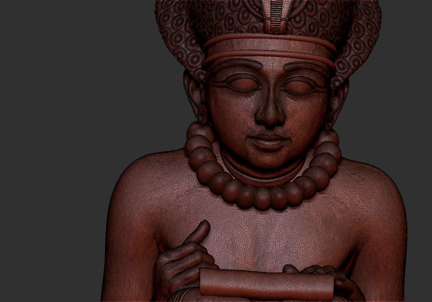 Tutankhamun Gold Pendant of Amenhotep III 3d printable model 3D print model_11