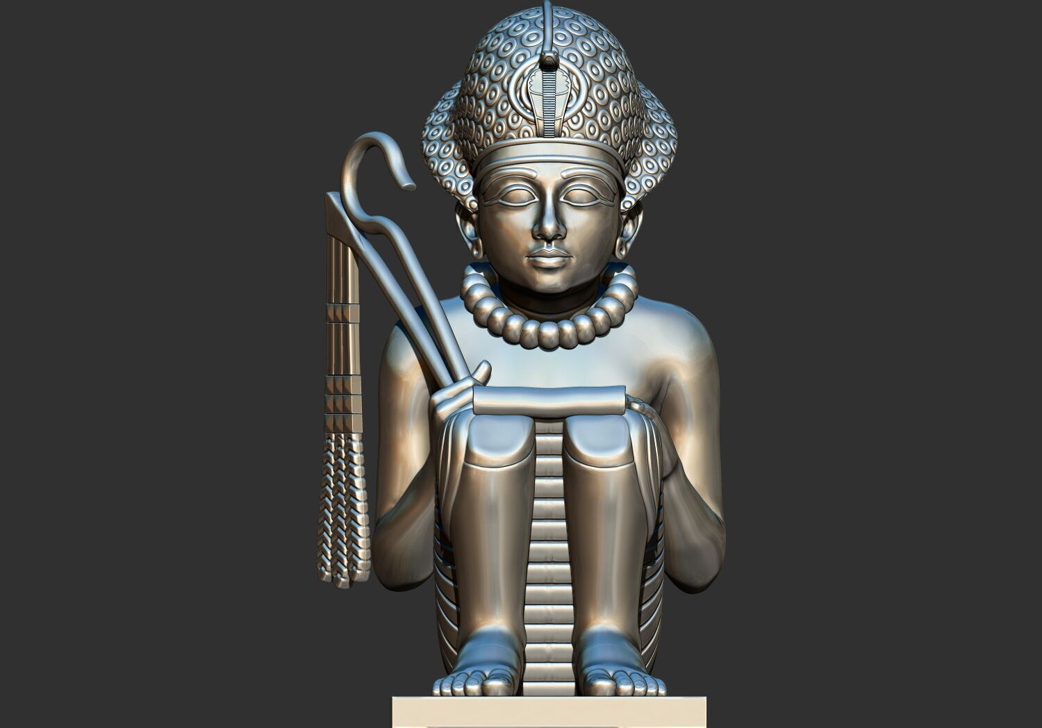 Tutankhamun Gold Pendant of Amenhotep III 3d printable model 3D print model_1