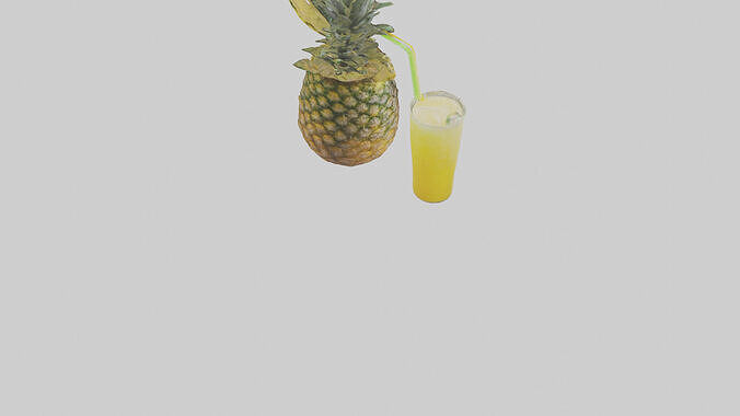 Pineapple Drink model Low-poly 3D model 5
