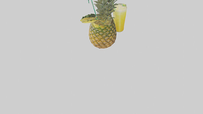 Pineapple Drink model Low-poly 3D model 4