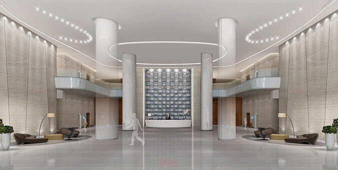 Hotel lobby 3D model