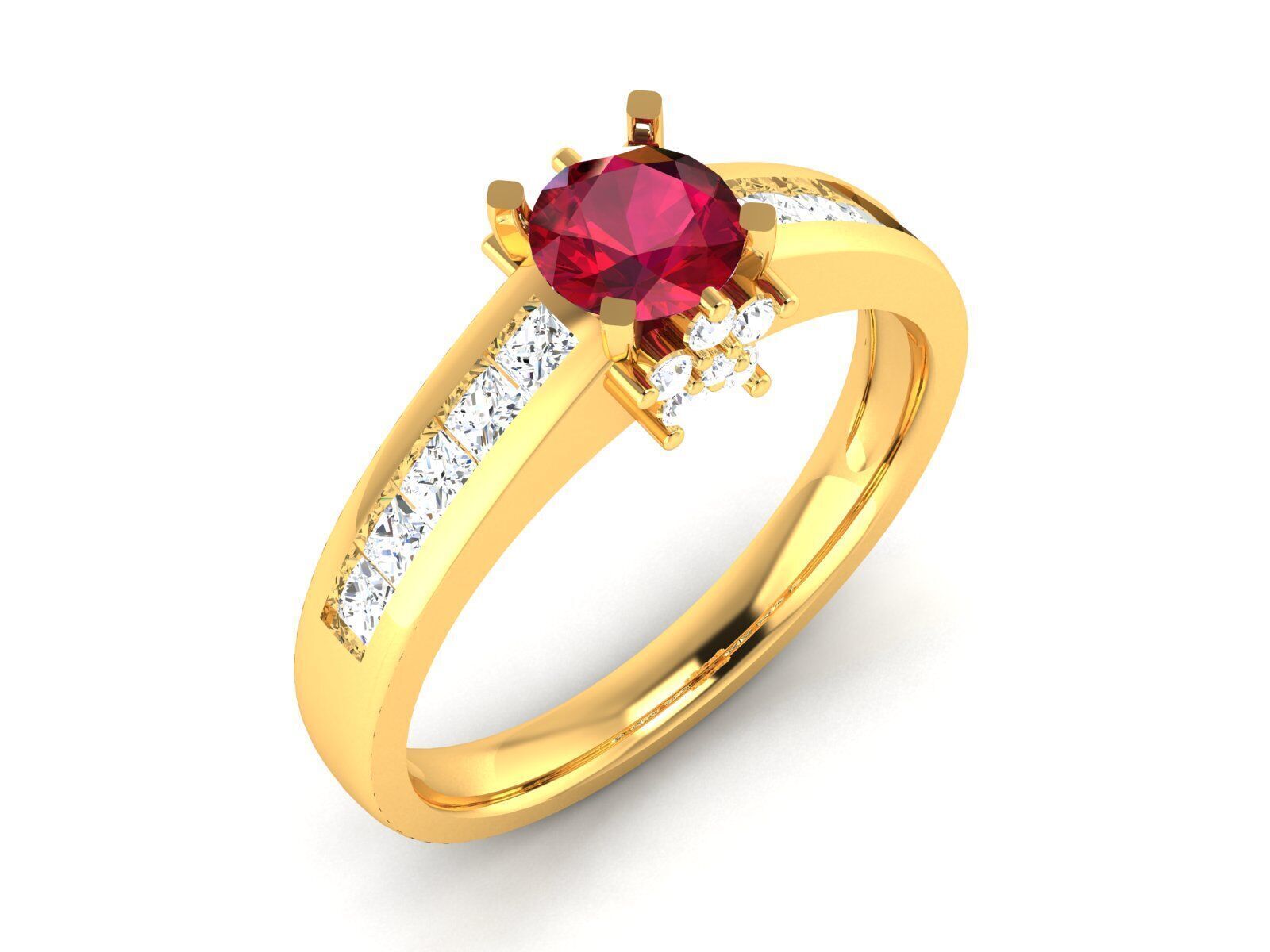 Women Ring  Render 3dm STL OBJ FBX Details 3D print model_1