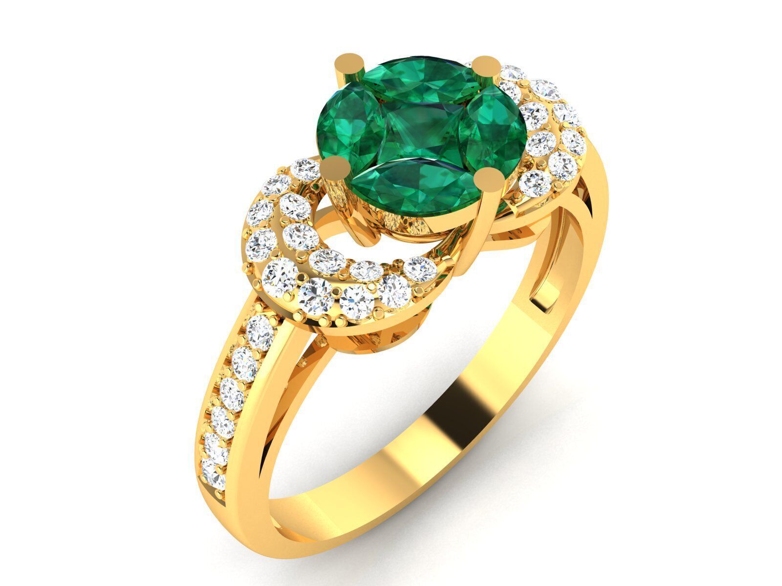 Women Ring Render 3dm STL OBJ FBX Details 3D print model_1