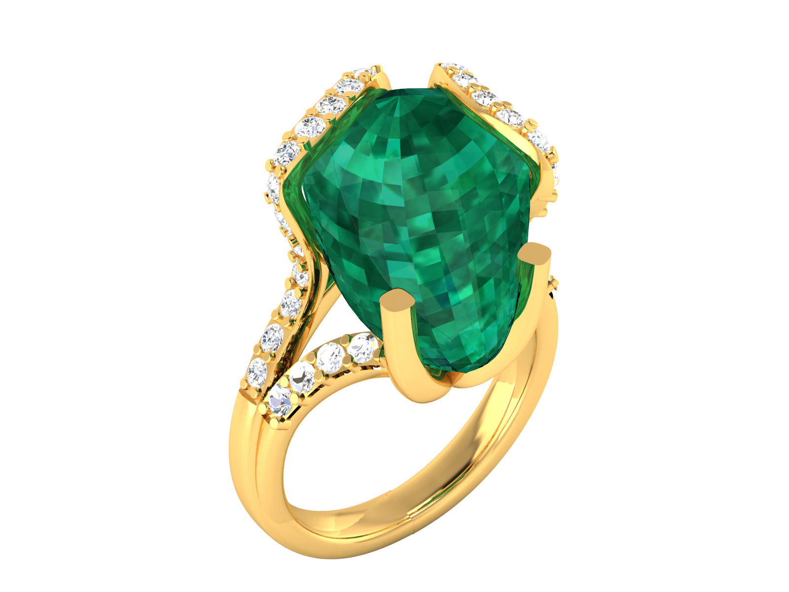 Women Ring Render 3dm STL OBJ FBX Details 3D print model_7