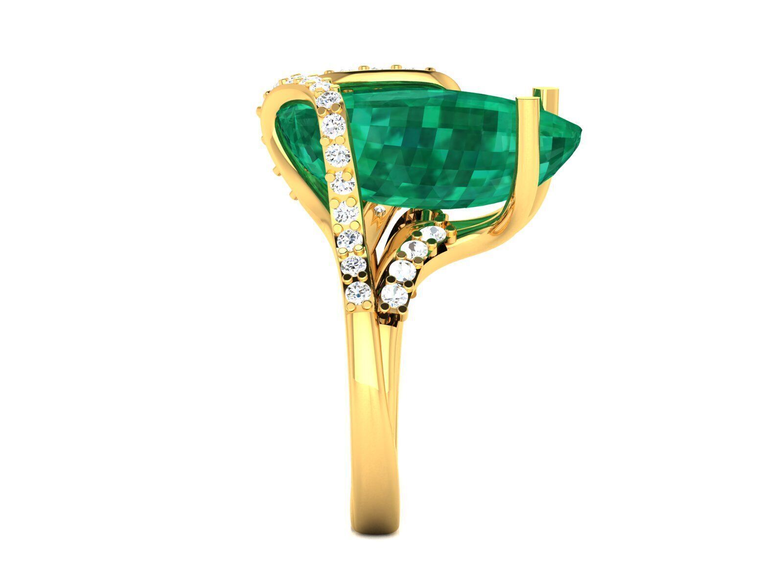 Women Ring Render 3dm STL OBJ FBX Details 3D print model_10