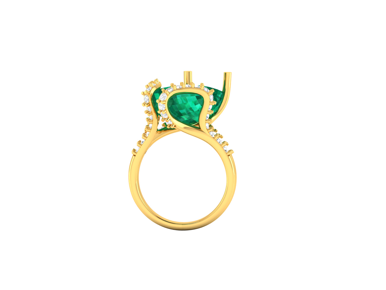 Women Ring Render 3dm STL OBJ FBX Details 3D print model_2