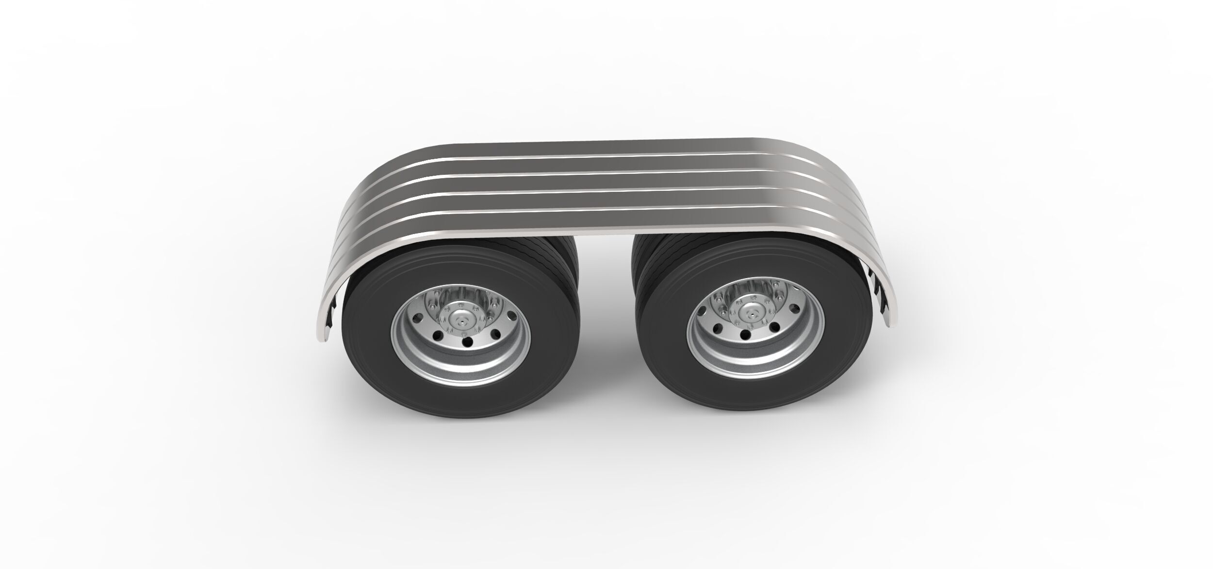 Semi truck Rear fenders Set 7 Scale 1 to 25 3D print model_5