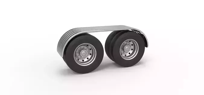 Semi truck Rear fenders Set 7 Scale 1 to 25 3D print model