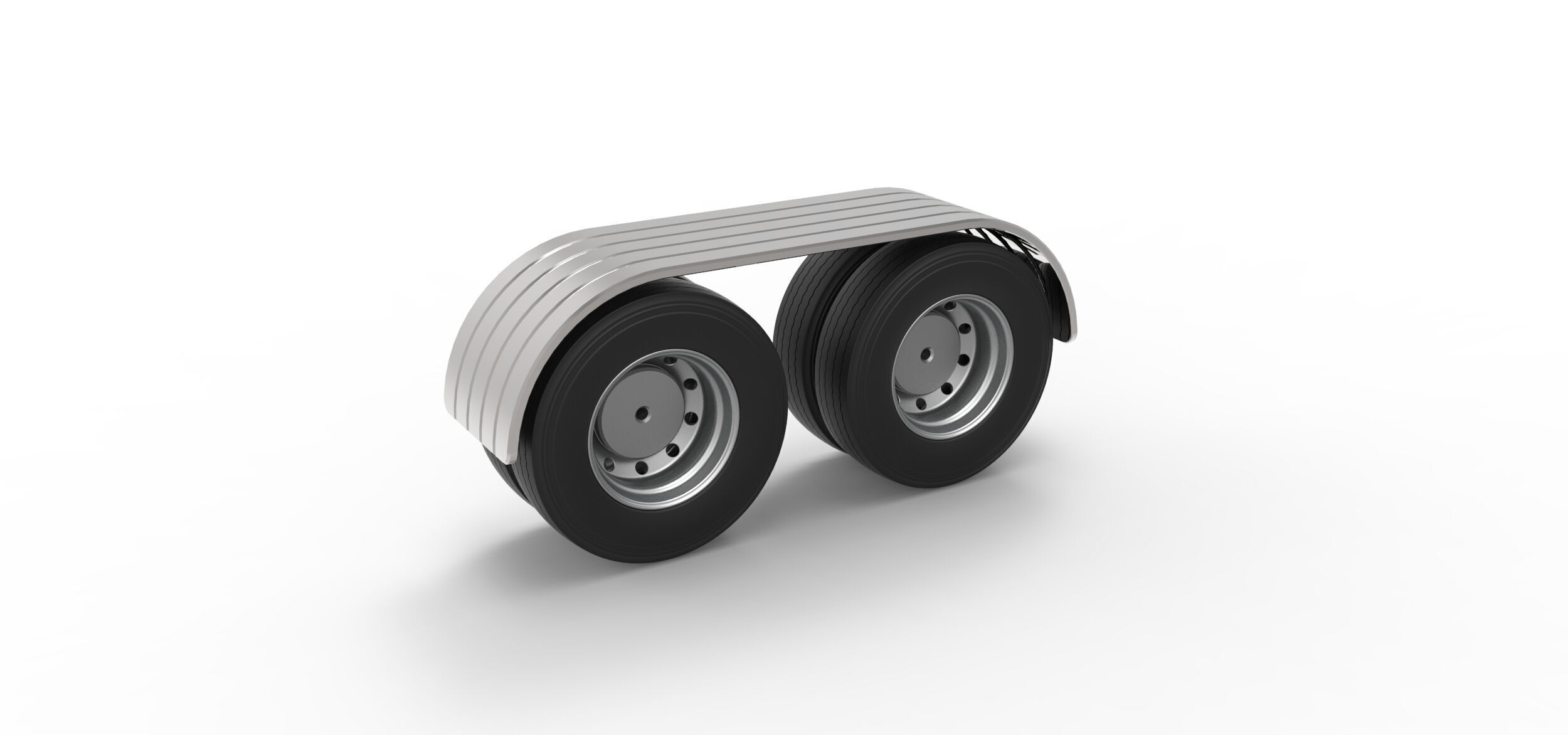 Semi truck Rear fenders Set 7 Scale 1 to 25 3D print model_7