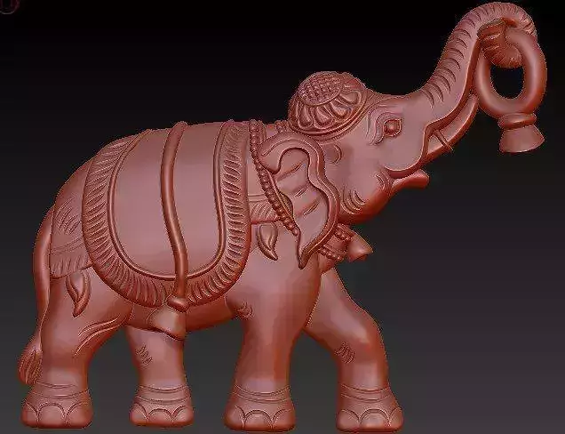 ELEPHANT RELIEF MODEL FOR CNC AND 3D PRINT