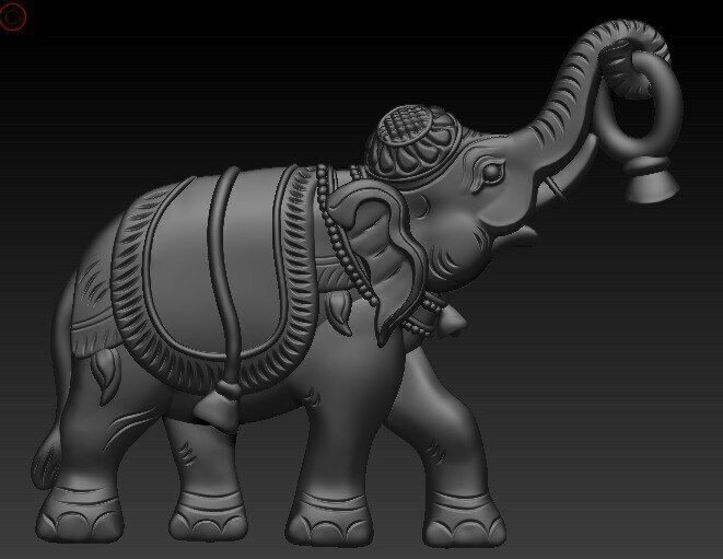 ELEPHANT RELIEF MODEL FOR CNC AND 3D PRINT 3D print model_1
