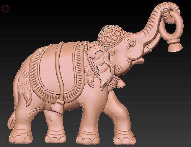 ELEPHANT RELIEF MODEL FOR CNC AND 3D PRINT 3D print model_2