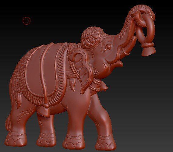 ELEPHANT RELIEF MODEL FOR CNC AND 3D PRINT 3D print model_4