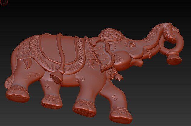 ELEPHANT RELIEF MODEL FOR CNC AND 3D PRINT 3D print model_5