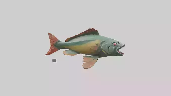 Piranha statue model