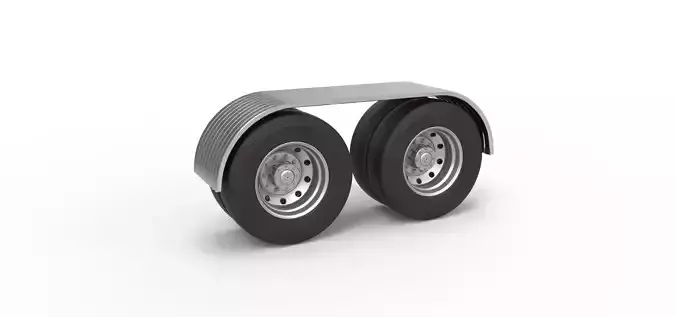 Semi truck Rear fenders Set 8 Scale 1 to 25 3D print model
