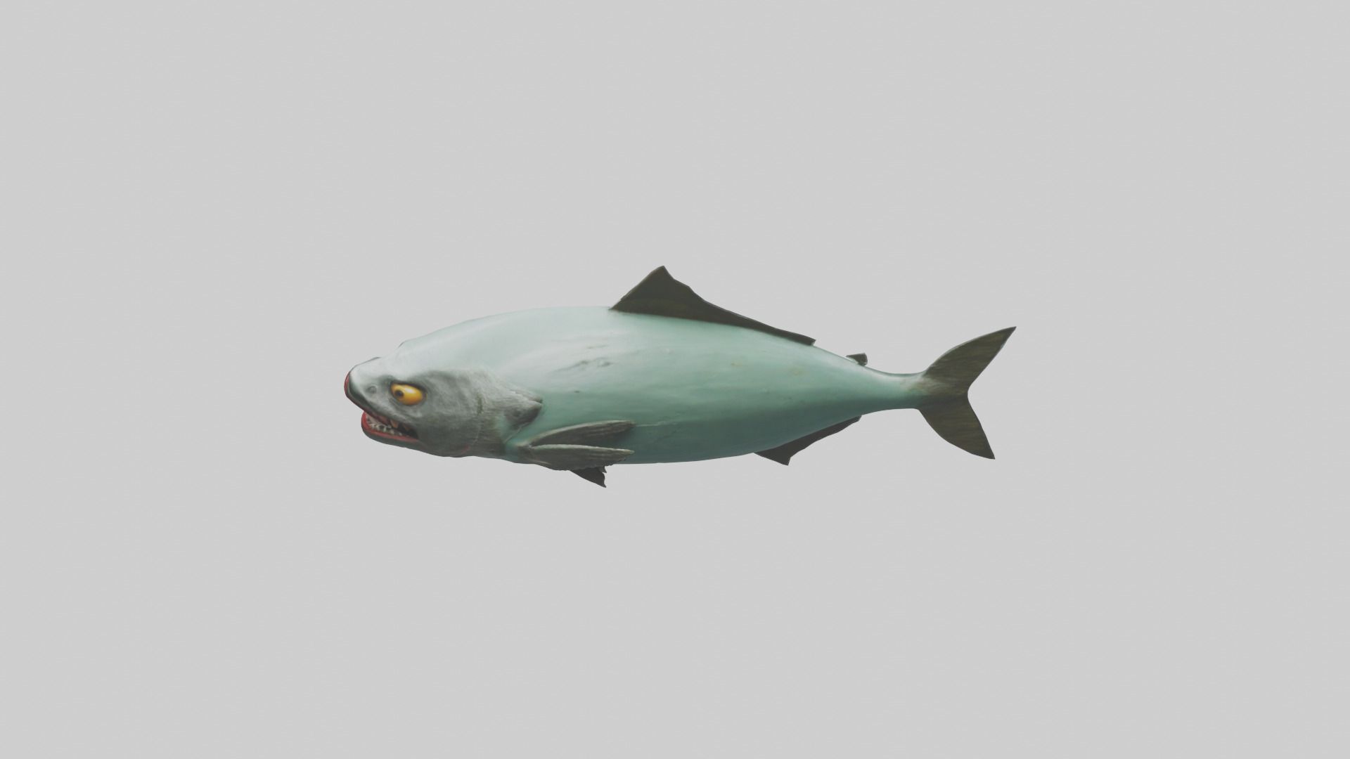 Piranha swimming model Low-poly 3D model_17