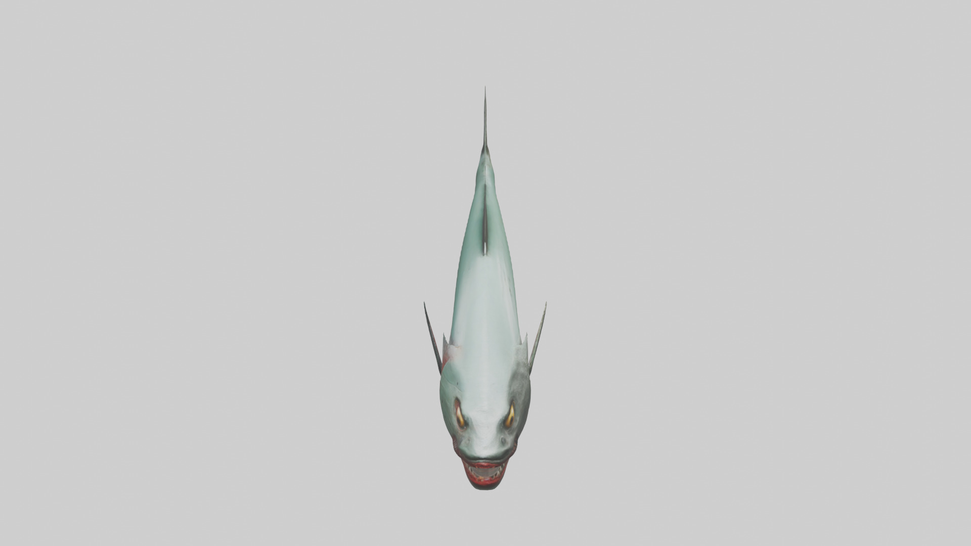 Piranha swimming model Low-poly 3D model_16