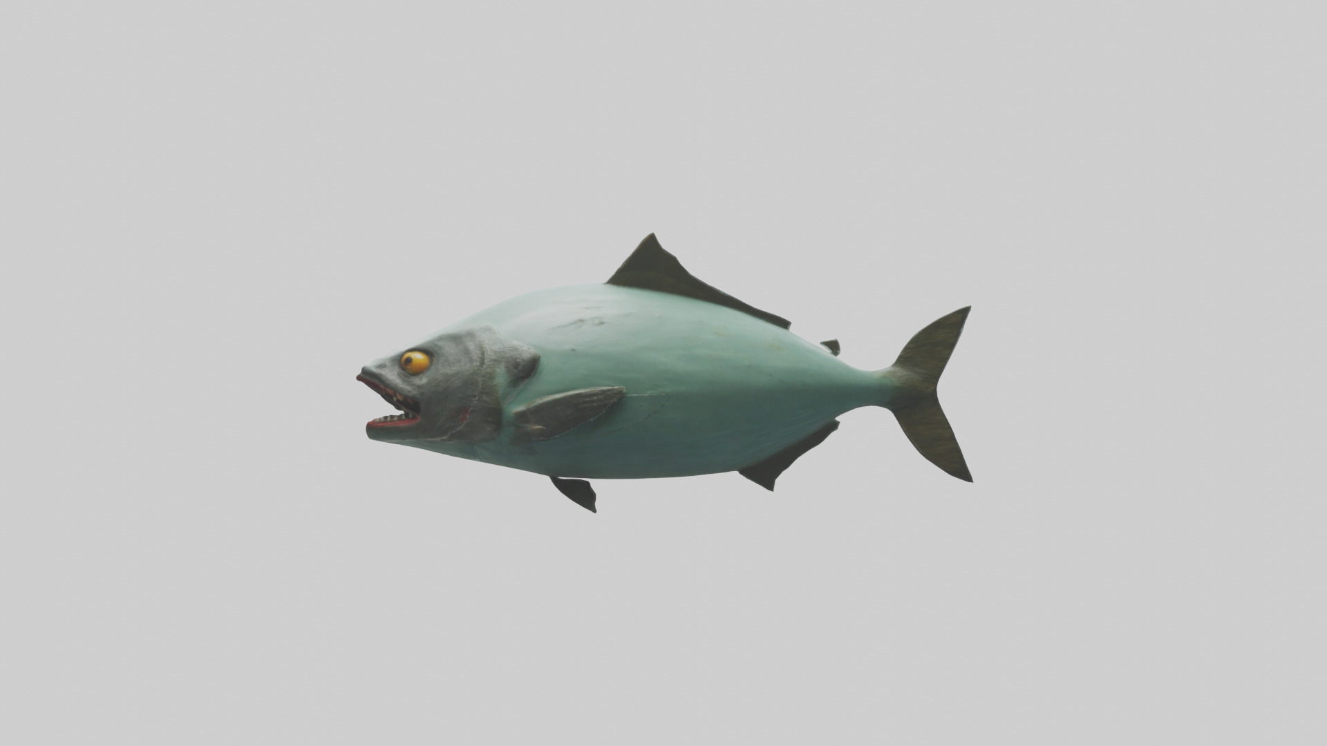 Piranha swimming model Low-poly 3D model_12