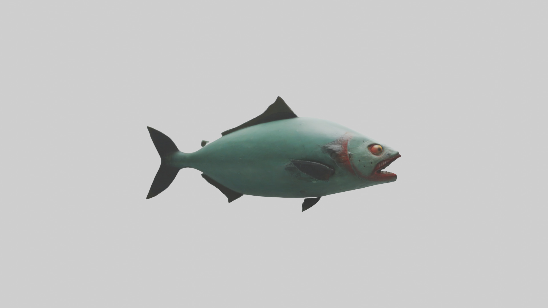Piranha swimming model Low-poly 3D model_13