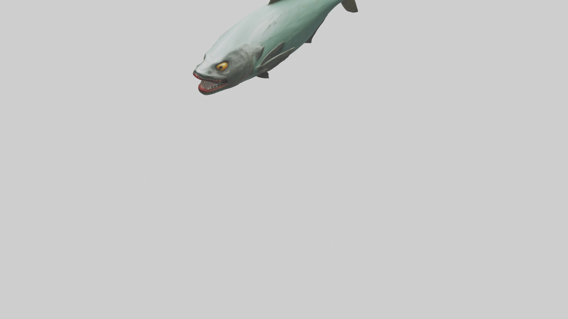Piranha swimming model Low-poly 3D model_5