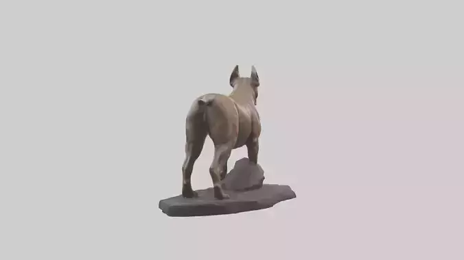 Pit Bull Terrier statue model
