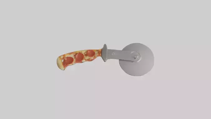 Pizza cutter model Low-poly 3D model