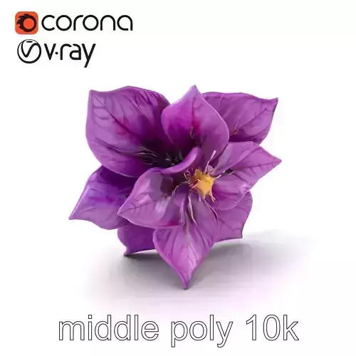 Grandiflorus Clematis Flower Sculpture model pack