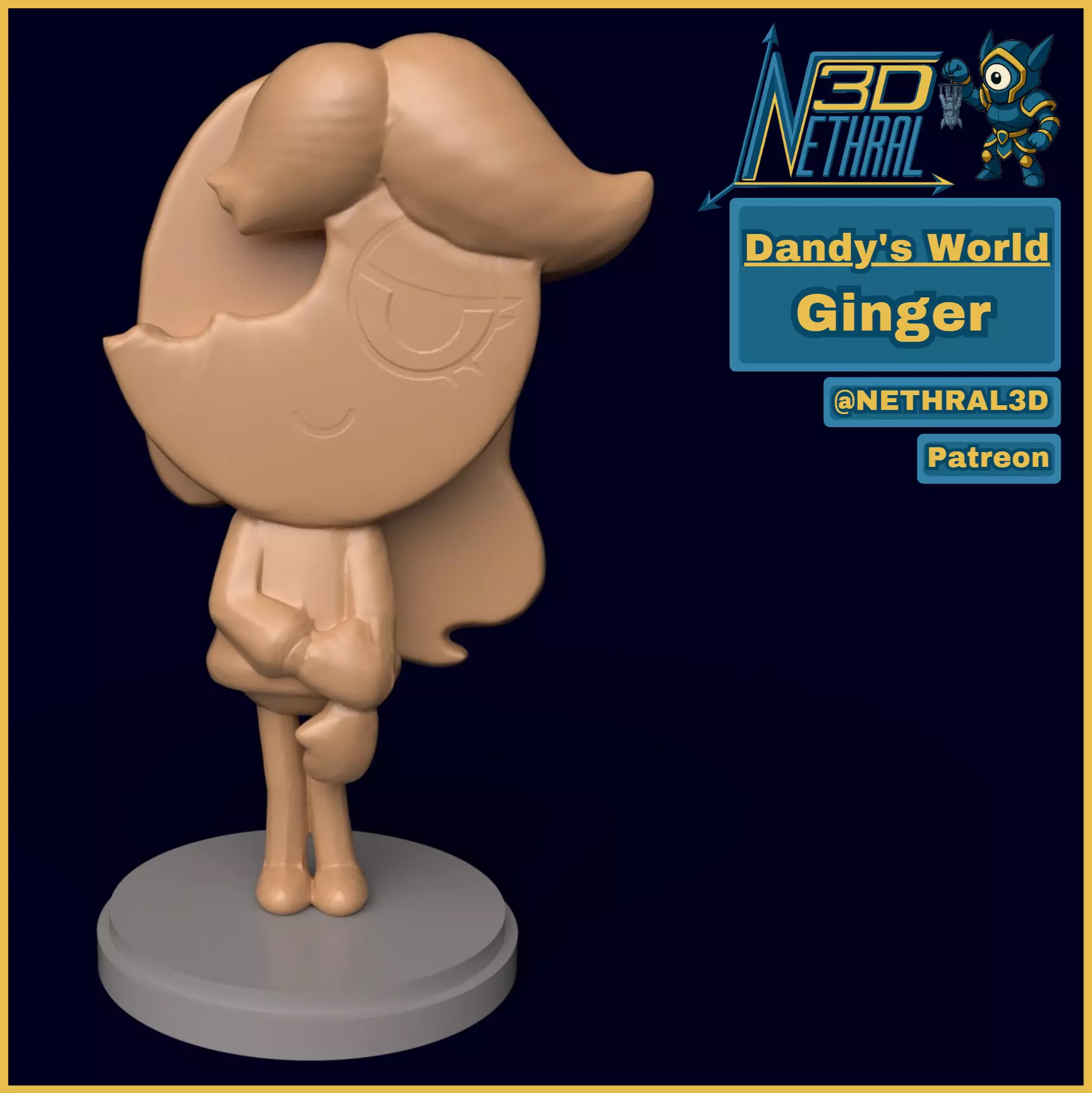 Dandy World Ginger 3D print model