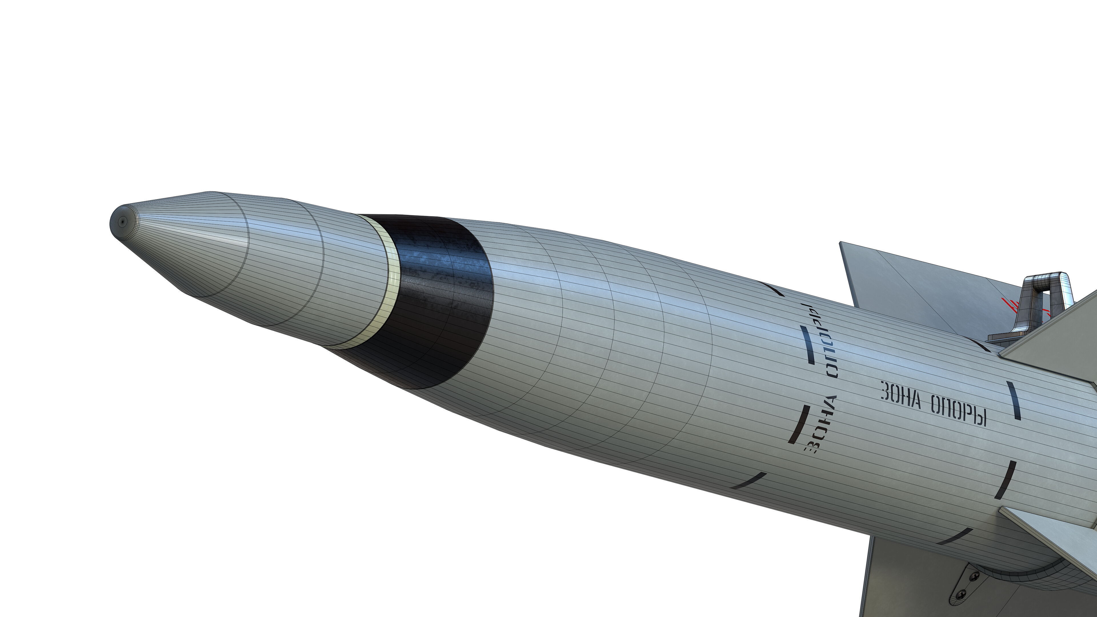 KAB-50C  KAB-50TV  and  KAB-50L guided air bomb 3in1 Low-poly 3D model_26