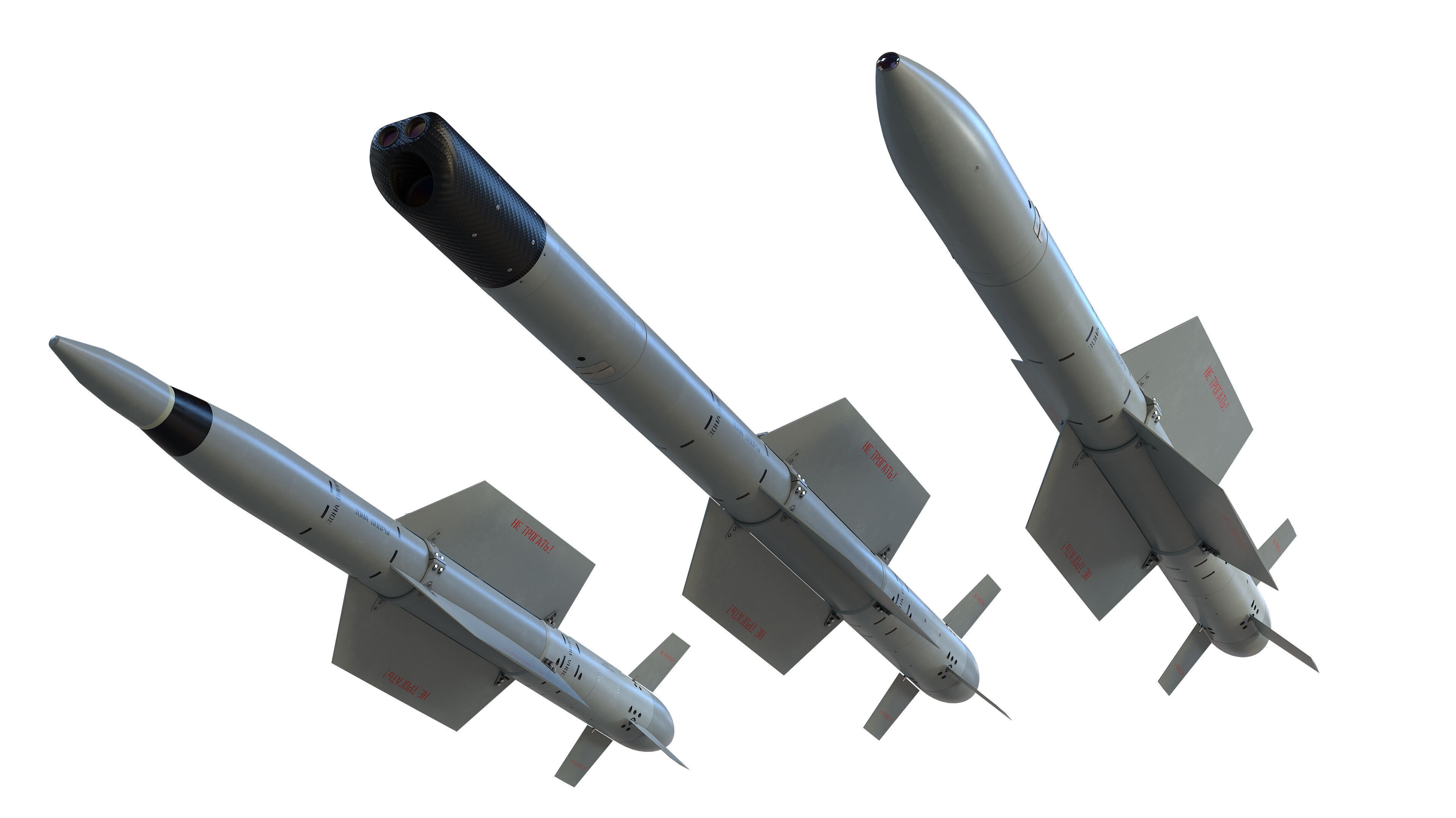KAB-50C  KAB-50TV  and  KAB-50L guided air bomb 3in1 Low-poly 3D model_12