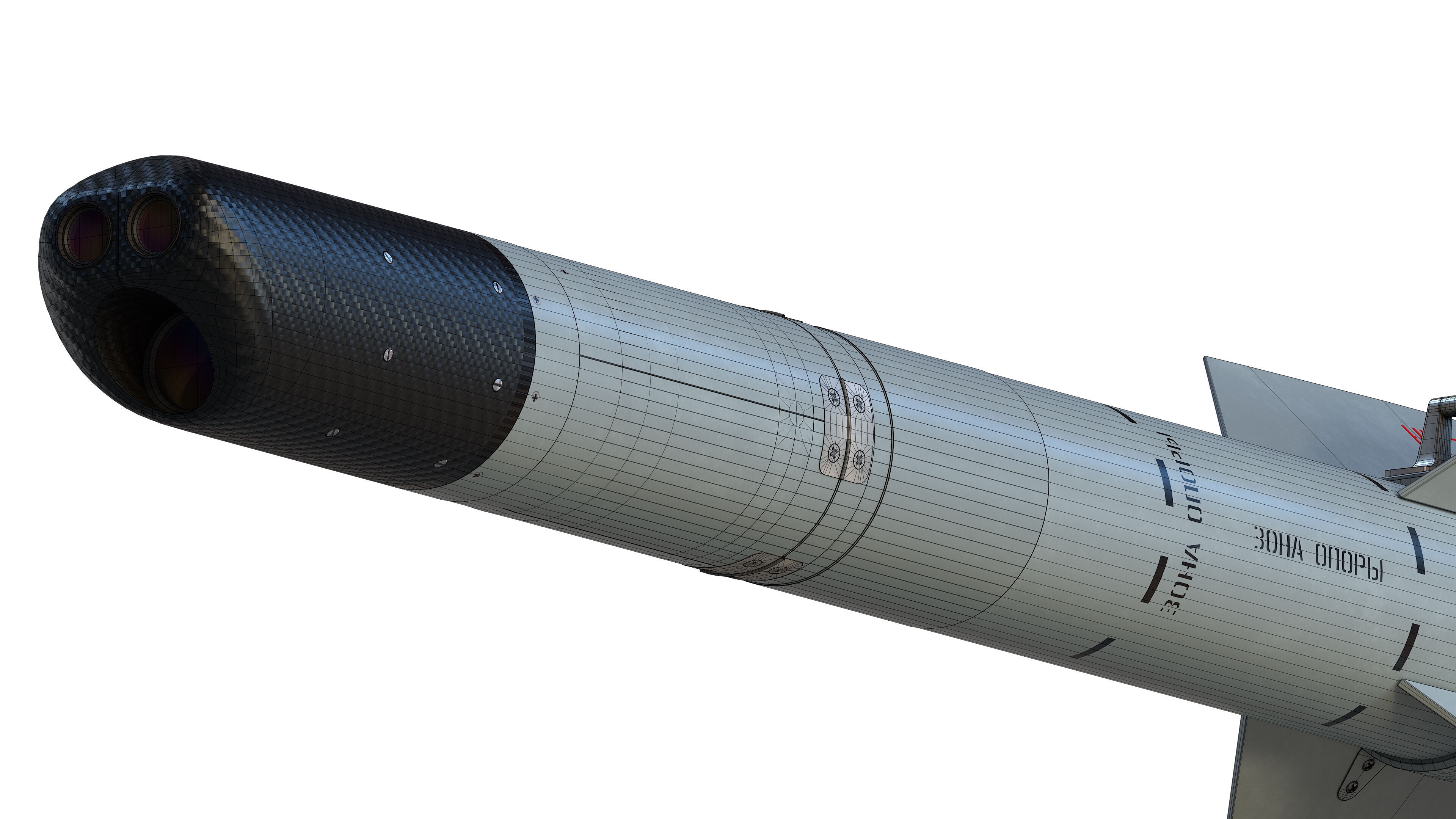 KAB-50C  KAB-50TV  and  KAB-50L guided air bomb 3in1 Low-poly 3D model_22